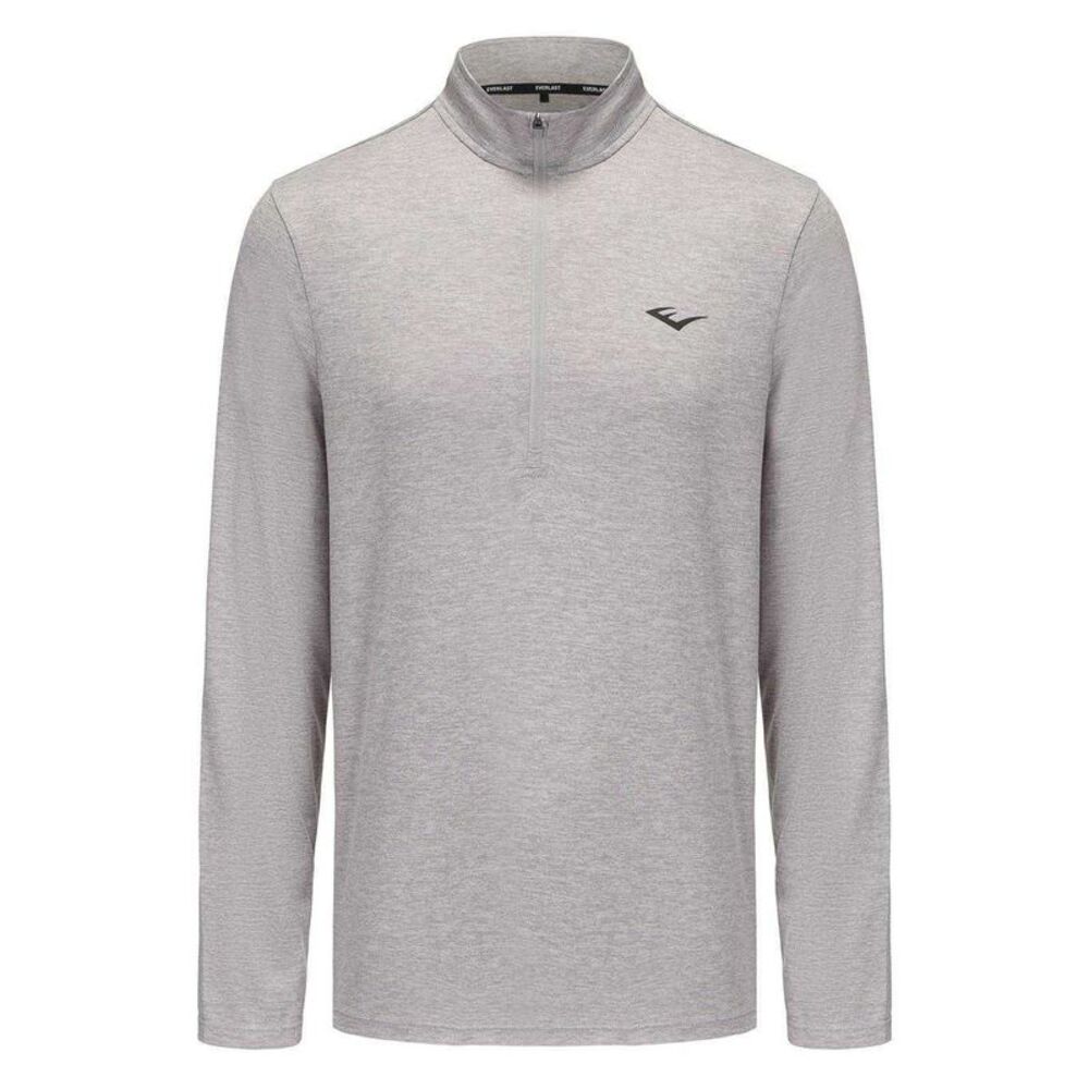 Everlast Mens Mock Neck Regular Long-Sleeved Top / Gray Marl